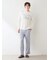 【HOMME】クールレーヨンロゴロングパンツ