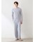 【HOMME】クールレーヨンロゴロングパンツ