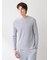 【HOMME】ワッフルボーダーロンT