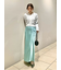 ラップデザインサテンナロースカート