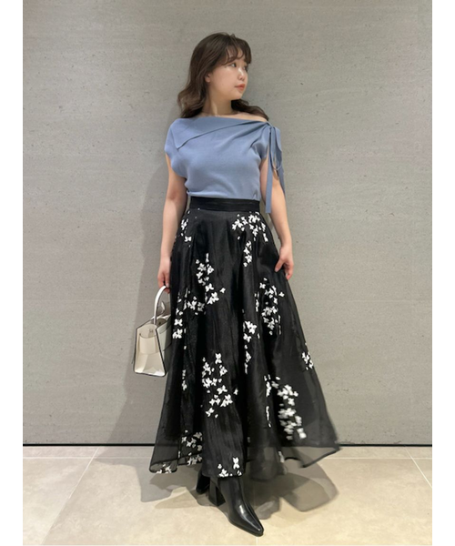 新品　フレイアイディー　アシメネックドレープニット　黒 アシメネックドレープニット｜フレイアイディーの通販｜&mall
