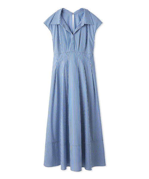 専用】2wayネックフレアシャツワンピース ネイビー サイズ0 2way