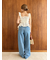 ハイウエストバックルデニムパンツ