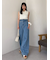 ハイウエストバックルデニムパンツ
