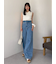 ハイウエストバックルデニムパンツ