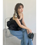 ハイウエストバックルデニムパンツ