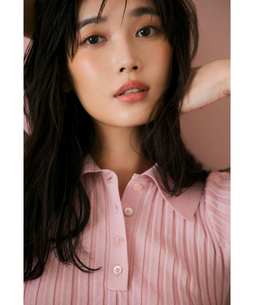 FRAY I.D シルクブレンドシアーリブニットポロ シルクブレンドシアーリブニットポロ（ポロシャツ）｜FRAY I.D