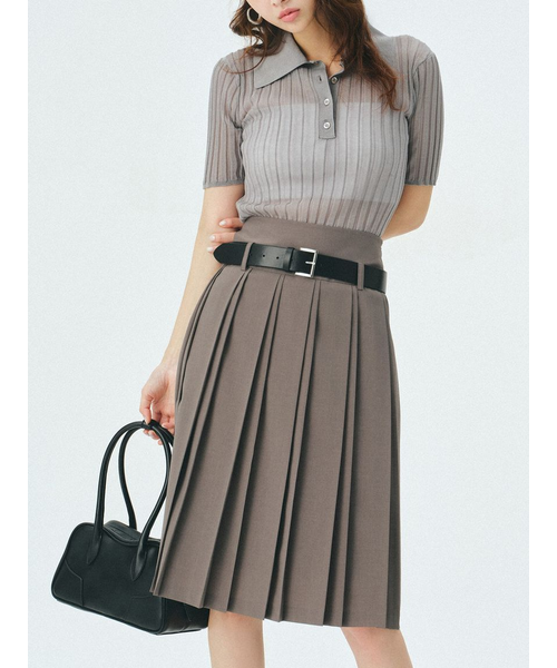 シルクブレンドシアーリブニットポロ｜フレイアイディーの通販