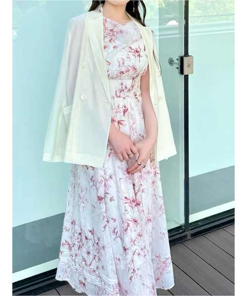 未使用　FRAY.ID セミシアージャケット　アイボリー　テーラード FRAY I.D（フレイアイディー）の「セミシアージャケット