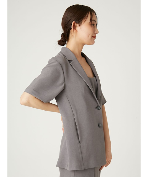 ハーフスリーブジャケット／ウォッシャブル・防シワ｜フレイ