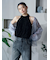 ハイウエストワイドデニムパンツ