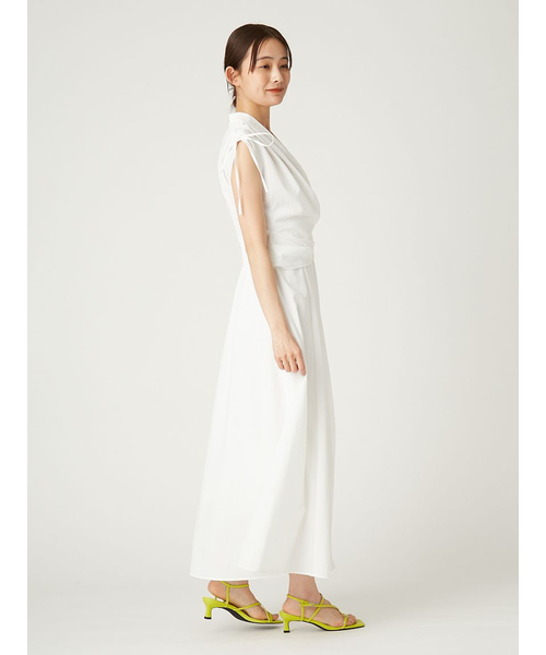 【新品】フレイアイディー　フロントノットドレス　ウォッシャブル接触冷感・吸水速乾 フロントノットドレス／ウォッシャブル・防シワ・接触冷感・吸水