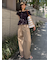 【FRAY I.D｜Dickies】ツータックワイドツイルパンツ