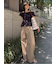 【FRAY I.D｜Dickies】ツータックワイドツイルパンツ
