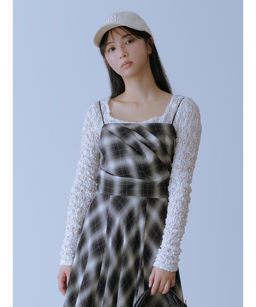 2wayスクエアネックレーストップス｜フレイアイディーの通販