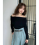 ベルト付きタックワイドパンツ