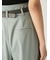 ベルト付きタックワイドパンツ