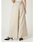 ウエストロールタックワイドパンツ／ハンドウォッシャブル