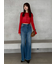 ベーシックフレアデニムパンツ