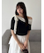 シフォンリボンオフショルニット