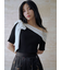 シフォンリボンオフショルニット