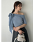 シフォンリボンオフショルニット