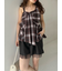 レースヘムレザーライクショートパンツ