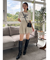 レースヘムレザーライクショートパンツ