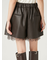 レースヘムレザーライクショートパンツ