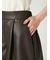 レースヘムレザーライクショートパンツ
