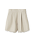 レースヘムレザーライクショートパンツ