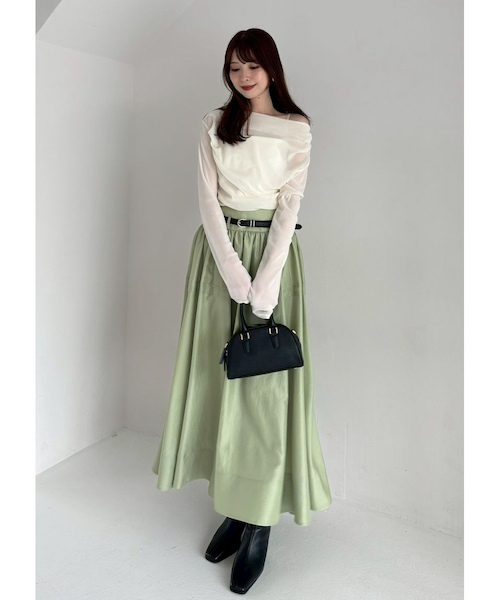 デコルテタックフロッキーチュールトップス｜フレイアイディーの通販