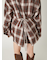 オンブレラメチェックアシメシャツ