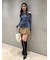 レザーライクアシメタックミニスカート