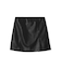 レザーライクアシメタックミニスカート