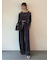 クラッシュベロアドロストワイドパンツ