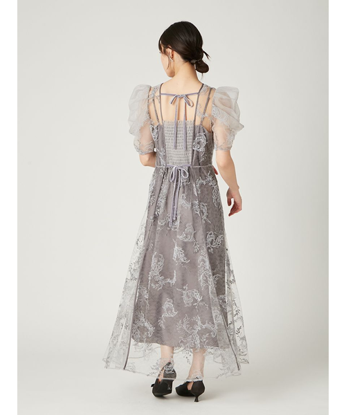 コードフラワーレースドレス｜フレイアイディーの通販｜&mall