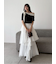 アシメフレアスリットティアードスカート