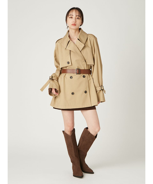 Lily brown♡ショート丈　トレンチコート LILY BROWN（リリーブラウン）の「ショート丈トレンチコート