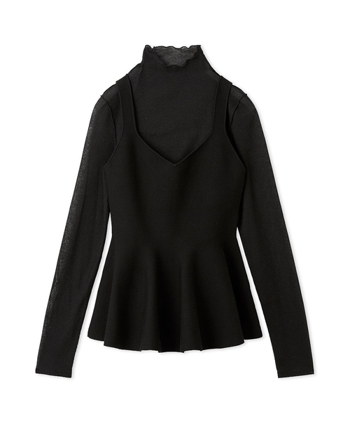 ペプラムフレアニットタートルセット｜フレイアイディーの通販