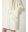 マフラー付ノーカラーリバーミドルコート