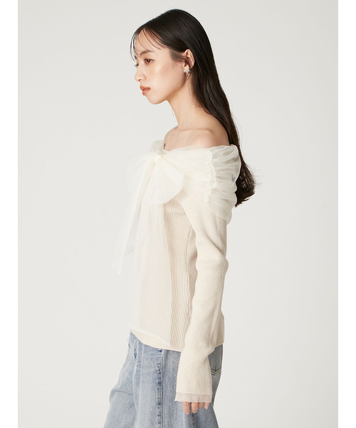 3wayリボンオフショルニットプルオーバー｜フレイアイディーの通販