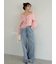 【00サイズ】ハイウエストセンタープレスワイドデニム