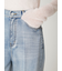 【00サイズ】ハイウエストセンタープレスワイドデニム