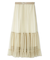 プリーツヘムチュールスカート
