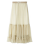 プリーツヘムチュールスカート