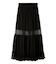 プリーツヘムチュールスカート