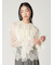 ラッフルカラーレイヤードレースブラウス