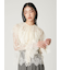 ラッフルカラーレイヤードレースブラウス