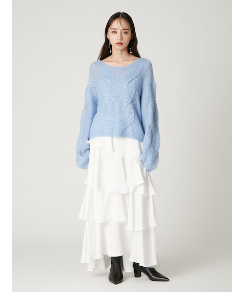 アルパカスパンコールケーブルニット｜フレイアイディーの通販｜&mall